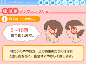 唾液腺マッサージ(耳下腺)